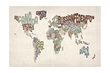 Text Map of the World