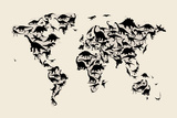 Dinosaur Map of the World Map