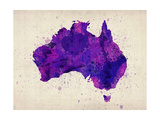 Australia Paint Splashes Map