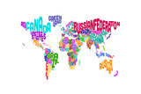 Text Map of the World