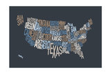 United States Text Map