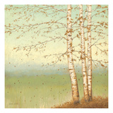 Golden Birch II with Blue Sky