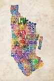 Manhattan New York Text Map