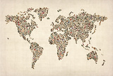 Ladies Shoes Map of the World Map