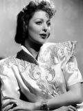 Four Men and a Prayer  Loretta Young  in Slipper-Satin Dress with Silver Embroidery by Royer  1938