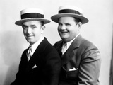 Stan Laurel and Oliver Hardy [Laurel & Hardy] in Early Hal Roach Studio Portrait Shot  c Mid 1920s
