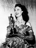 Loretta Young with Her Academy Award for Farmer's Daughter  March 20  1948