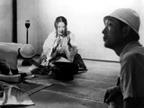 Isuzu Yamada  Director Akira Kurosawa On The Set Of Throne Of Blood  (AKA Kumonosu Jo)  1957