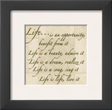 Words to Live By: Life