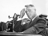 President Franklin Roosevelt Mopping His Brow During a 'Purge Speech'