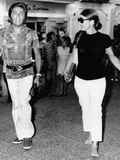 Jacqueline Kennedy Onassis and Fashion Designer Valentino in Capri  Italy  Aug 24  1970