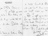 Handwritten Invitation from Jacqueline Kennedy to Vice Presidential Nominee  Lyndon Johnson