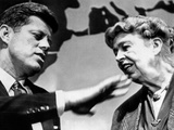 Eleanor Roosevelt and Sen John Kennedy in a Public Appearance at Brandeis University