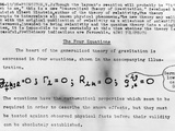 Einstein's Four Equations