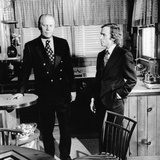 Vice Pres Gerald Ford in Kitchen of Alexandria  Virginia  Home with Talk Show Host Dick Cavett