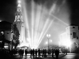Carthay Circle Theatre During a Dramatically Lit Hollywood Premier