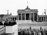 President John Kennedy Visits the Berlin Wall