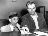 Meyer Lansky Is Booked on Vagrancy Charges at the West 54th Street Police Station in Manhattan
