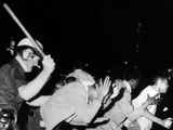 Police Club Demonstrators in Harlem on July 20  1964