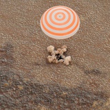 The Soyuz Space Craft Carrying International Space Station Crew Lands in Kazakhstan