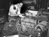 A Engineer Works on a IBM Computer Used to Administer Gl Insurance Dividend for Millions of Vets