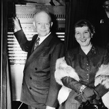 Republican Presidental Nominee  General Dwight Eisenhower  and Wife Mamie  Voting in 1952 Election