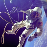 Astronaut Edward White During His 23 Minute Space Walk