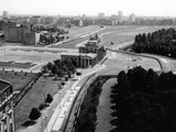 Aerial View of Brandenberg Gate  Where the Berlin Wall Forms a Loop