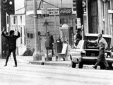 A Plainclothes Policemen Arrests an African American Leaving Los Angeles Black Panther Headquarters