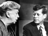 Eleanor Roosevelt and Sen John F Kennedy in a Public Appearance at Brandeis University