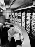 Female Operator at the Console of the 'Raydac'  Raytheon Digital Automatic Computer  August 2  1952