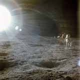 Apollo 12 Astronaut Alan Bean Deploys Scientific Experiments on the Lunar Surface