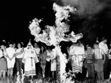 Ku Klux Klan Cross Burning Ceremony  Upper Marlboro  Maryland