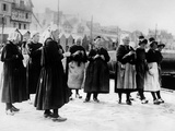 Wearing Unique Costumes of Brittany  France  Wives Wait Return of Fishermen Husbands  Oct 1926