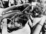 Pres Kennedy Drives an Open Car in Newport  Rhode Island