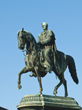King John Statue in Theatre Square at the Semperoper (Opera House)  Dresden  Germany
