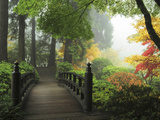 Portland Japanese Garden in Autumn  Portland  Oregon  USA