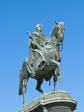 King John Statue in Theatre Square at the Semperoper (Opera House)  Dresden  Germany