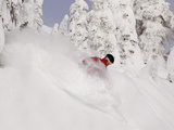 David Downing Skis Powder at Whitefish Mountain Resort in Whitefish  Montana  USA