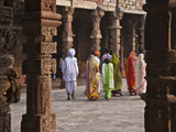 Indian People at Qutb Minar (UNESCO World Heritage Site)  Delhi  India