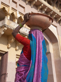 Woman in Amber Palace  Jaipur  Rajasthan  India