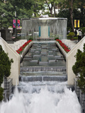 Waterfall in Hong Kong Park  Hong Kong  China