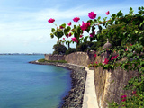 Waterfront Walkway  Fort San Felipe Del Morro  San Juan  Puerto Rico  USA  Caribbean