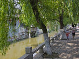 Traditional Houses Along the Grand Canal in the Water Town  Fengjing  Shanghai  China