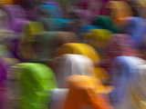 Women in Colorful Saris Gather Together  Jhalawar  Rajasthan  India