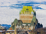 Fairmont Le Chateau Frontenac by St Lawrence River  Quebec City  Canada