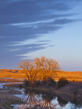 Bathed in Sunset Light the Calamus River in Loup County  Nebraska  USA