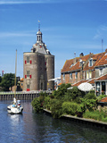 Drommedaris Tower Above Classic Dutch Vessels  Enkhuizen  Netherlands
