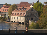 Obere Brucke  Little Venice (Klein Venedig)  Old Mill and River Regnitz  Bamberg  Germany