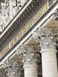 Architectural Detail of the Pantheon in the 5th Arrondissement  Paris  France